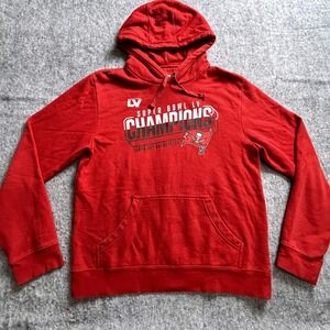Tampa Bay Buccaneers Super Bowl LV‎ Champions Red Hoodie Mens M NFL Team
